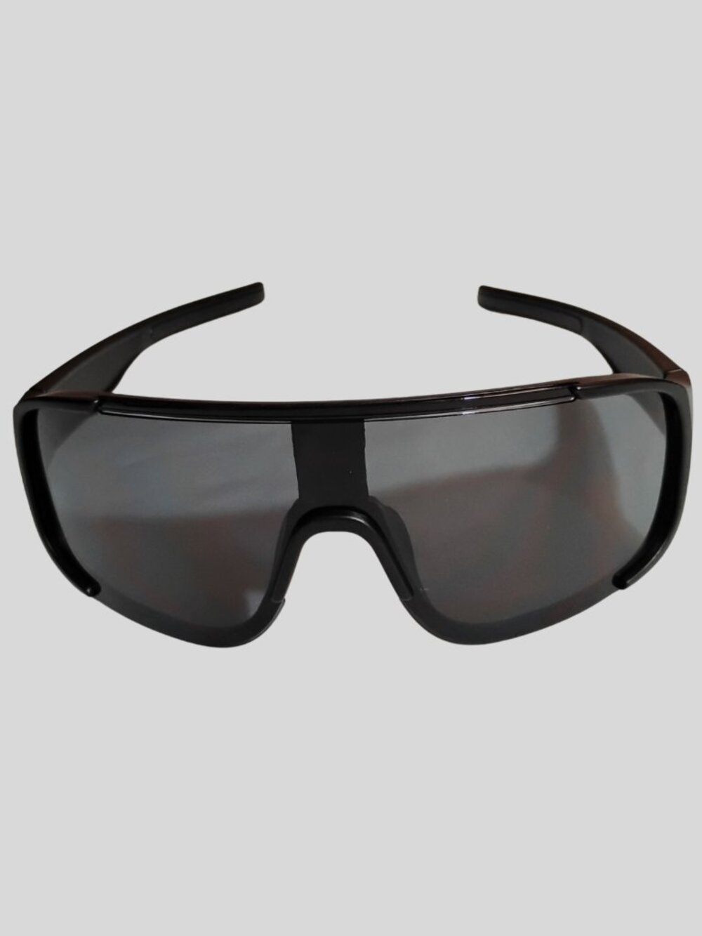 Premium Y2K Jet Black Shield Sunglasses | Sleek Wraparound Visor